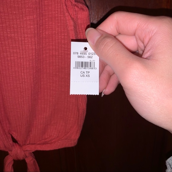Aerie Cropped Tank Top with Front Tie - Picture 2 of 2